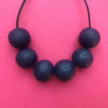 Load image into Gallery viewer, Nine Angels Navy sparkle Christmas necklace