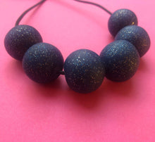 Load image into Gallery viewer, Nine Angels Navy sparkle Christmas necklace