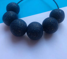 Load image into Gallery viewer, Nine Angels Navy sparkle Christmas necklace