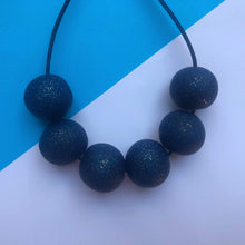 Load image into Gallery viewer, Nine Angels Navy sparkle Christmas necklace