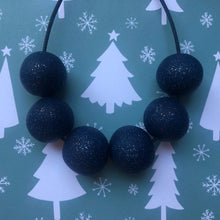 Load image into Gallery viewer, Nine Angels Navy sparkle Christmas necklace