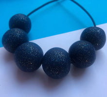 Load image into Gallery viewer, Nine Angels Navy sparkle Christmas necklace