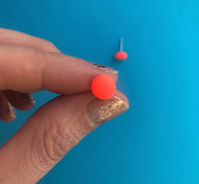 Load image into Gallery viewer, Nine Angels Neon orange mini-circle earrings