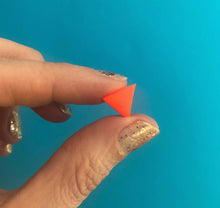 Load image into Gallery viewer, Nine Angels Neon orange triangle earrings