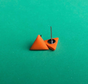 Nine Angels Orange triangle earrings
