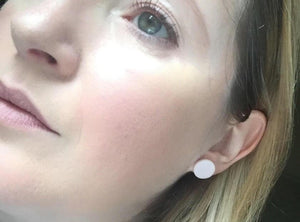 Nine Angels Pale pink studs