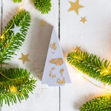 Load image into Gallery viewer, Nine Angels Pastel and gold leaf jesmonite Christmas tree ornaments