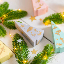 Load image into Gallery viewer, Nine Angels Pastel and gold leaf jesmonite Christmas tree ornaments