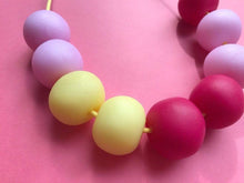 Load image into Gallery viewer, Nine Angels Pastel yellow, pink and hot pink necklace