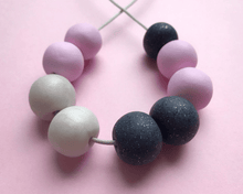 Load image into Gallery viewer, Nine Angels Pink, granite and pearl necklace