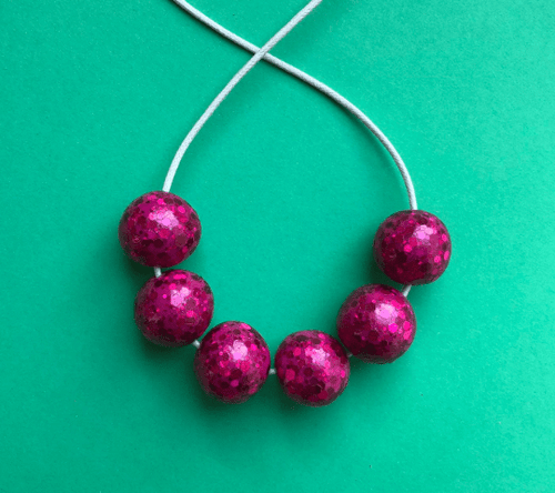 Nine Angels Pink sparkly necklace