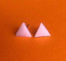 Load image into Gallery viewer, Nine Angels Pink triangle earrings