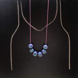 Nine Angels Purple sparkly necklace
