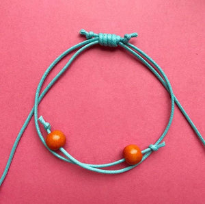 Nine Angels Rainbow clay bead necklace