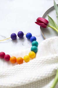 Nine Angels Rainbow clay bead necklace