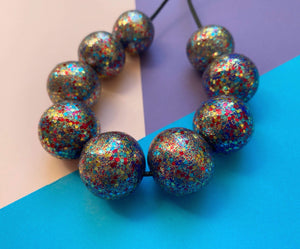 Nine Angels Rainbow glitter sparkly necklace