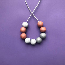 Load image into Gallery viewer, Nine Angels Rose, silver &amp; stone clay necklace