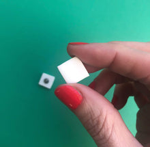 Load image into Gallery viewer, Nine Angels Simple white square stud earrings