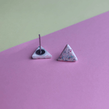 Load image into Gallery viewer, Nine Angels Sprinkles zero waste triangle earrings