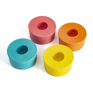 Nine Angels Summer brights set of 4 round taper candle holders