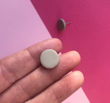 Load image into Gallery viewer, Nine Angels Taupe circle polymer clay earrings