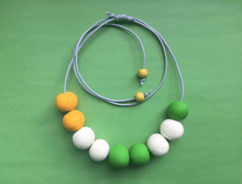 Load image into Gallery viewer, Nine Angels Yellow, cream and green necklace
