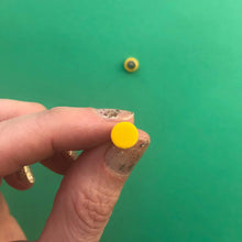 Load image into Gallery viewer, Nine Angels Yellow mini-circle earrings