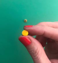 Load image into Gallery viewer, Nine Angels Yellow mini-circle earrings