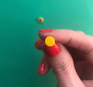 Nine Angels Yellow mini-circle earrings